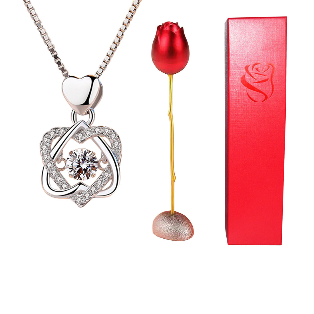 Eternal Rose & Necklace Gift Set